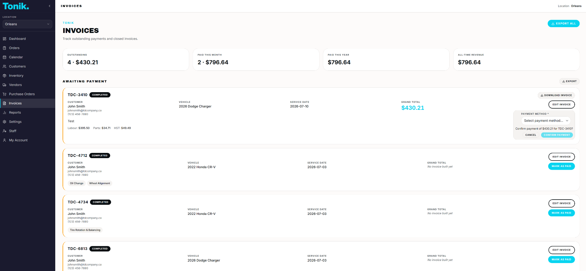 Invoicing & Payments screenshot